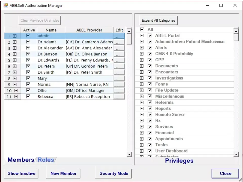 ABELMed-EHR-Software Dashboard