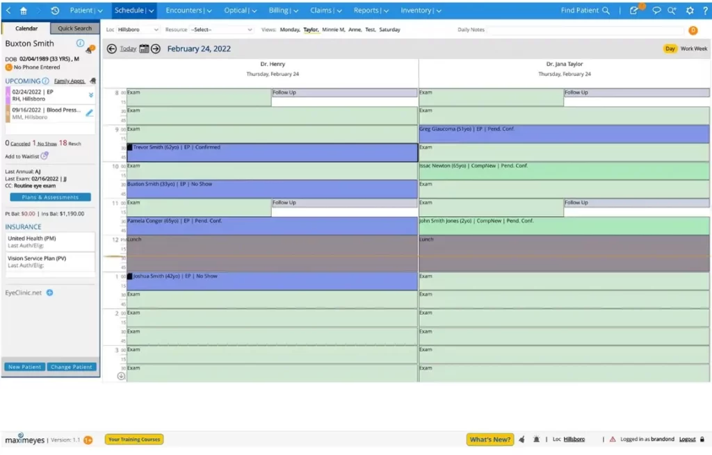 MaximEyes-EHR-Software optometry EMR Software