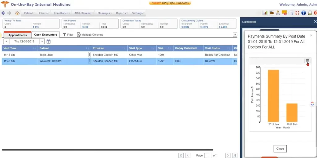 PrognoCIS EMR Software- Appointment Dashboard