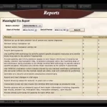 BackChart EHR software meaningful use dashboard showing provider metrics and reporting data.