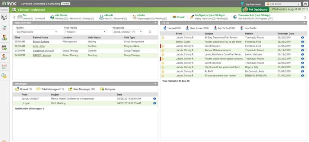 nSync-EMR-Practice-Management-Software-Clinical-Dashboard-