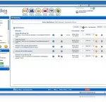 Medios EHR software medications dashboard with prescription details and management tools.
