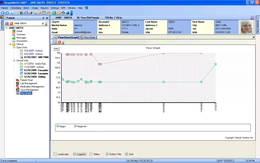 SequelMed-EHR-Practice-Management-Software-Patient-Flow-Sheet