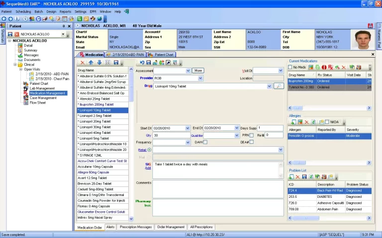 SequelMed-EMR-Practice-Management-Software Medication-Management