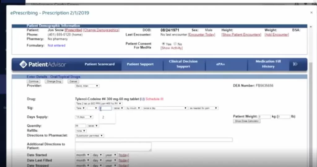 Chartlogic-EMR-Software-Patient-Prescription-History