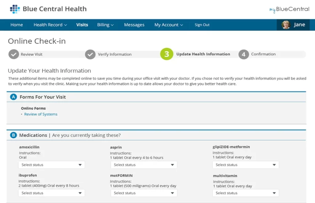 MCIS Clinicals EMR Practical Management Software Online Check In