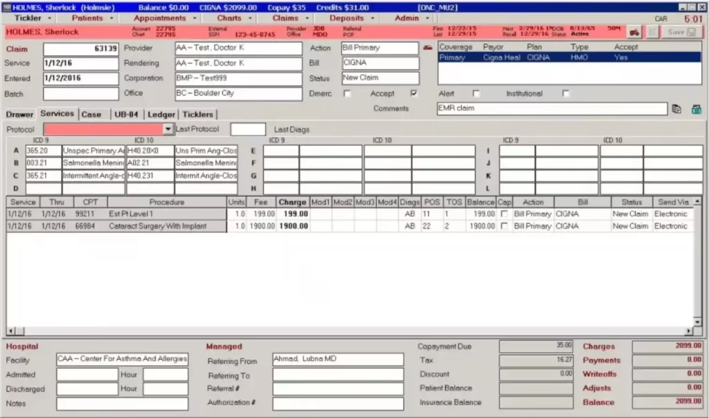 MDoffice EMR Practice Management Software Tickler
