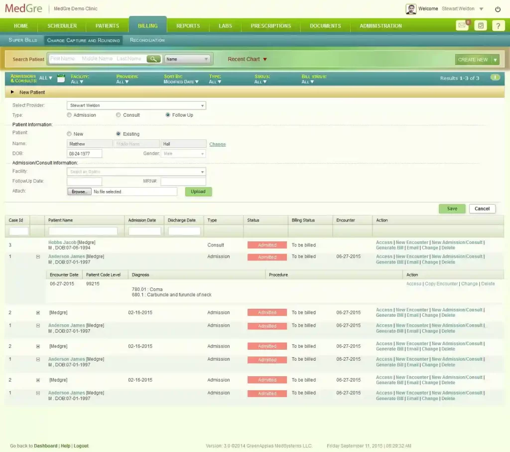 Medgre EHR Software and Medical billing software demo