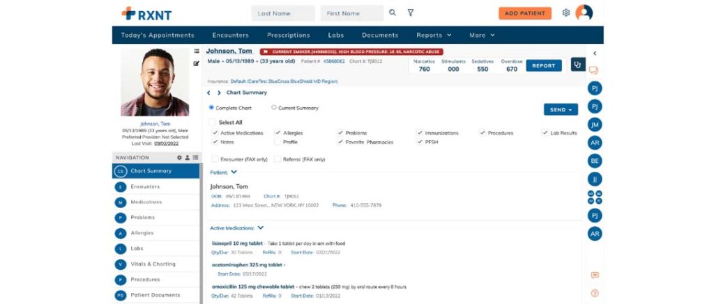 RXNT EMR Software and Patient Portal Software