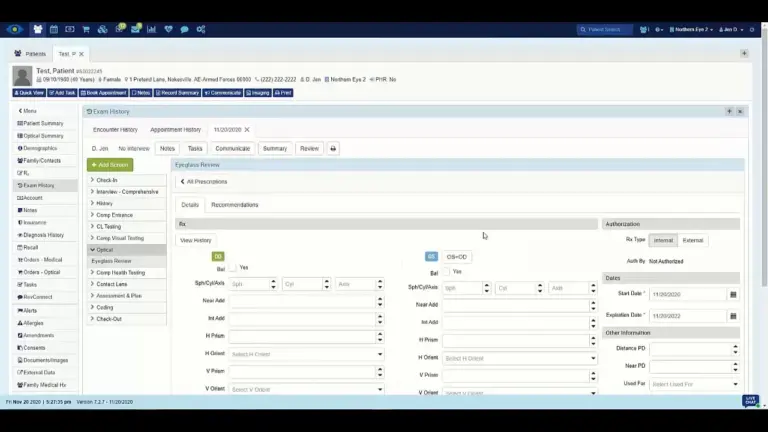 RevolutionEHR Software Demo Screenshot