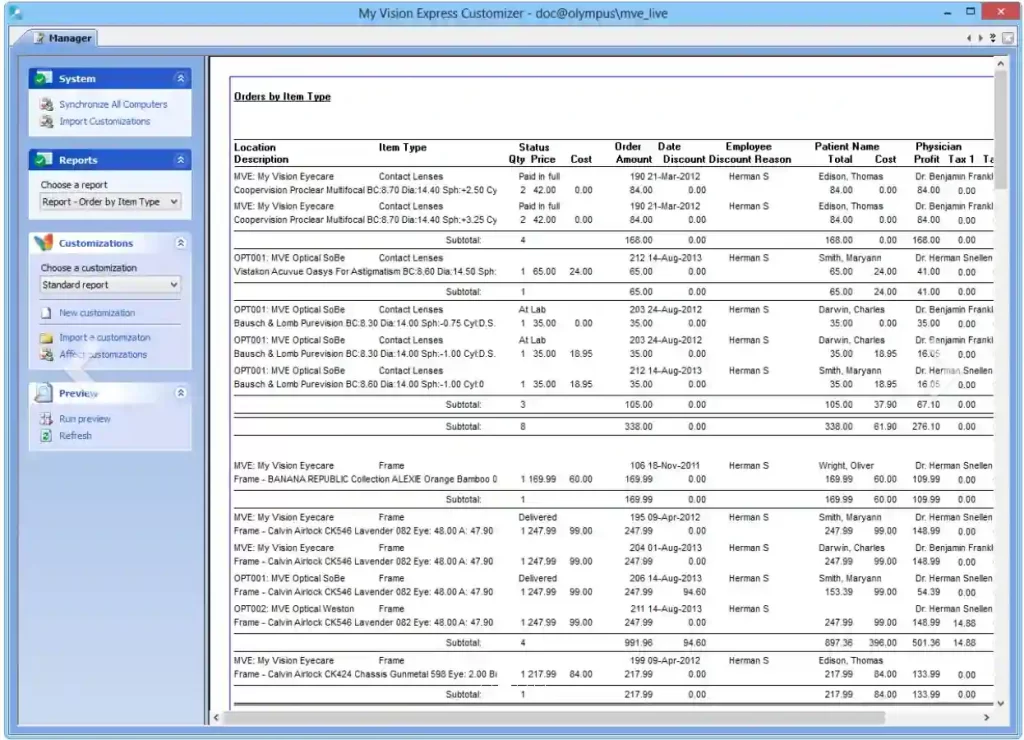 My Vision Express EHR and PM Software demo