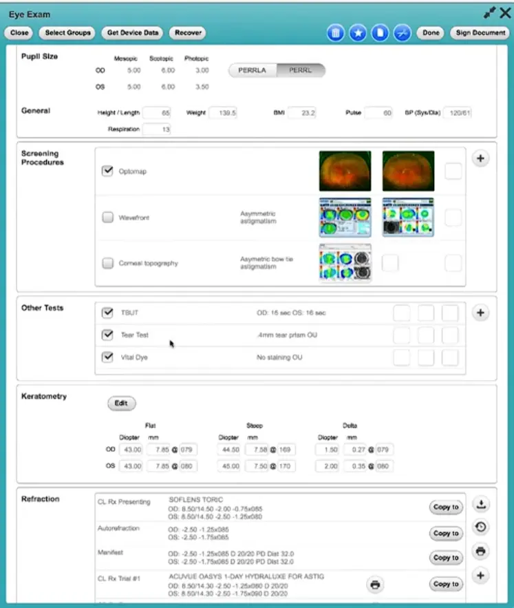 uprise EMR Software - optometry practice management software