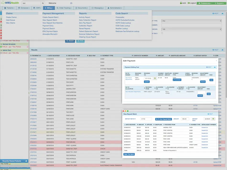WRS Health EMR Software and Billing Software demo