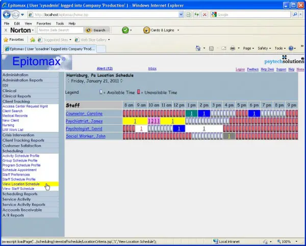 epitomax EMR Software - behavioral & mental health EHR software dashboard