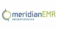 Meridian EMR Incorporated logo with a blue-green circular emblem beside the wordmark.