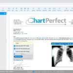 ChartPerfect EHR Software clinical documentation interface screenshot.