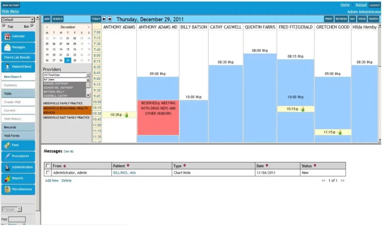 EncounterWorks EHR Software scheduling calendar