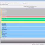 Cerner Specialty PM software provider calendar and appointment timeline interface screenshot.