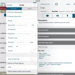 Quanum Practice Management software patient record and prescription details screenshot.