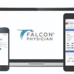 Falcon Silver EHR Software multidevice EMR software interface screenshot.