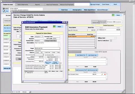 ICANotes EMR software - insurance plan - behavioral health EHR software.