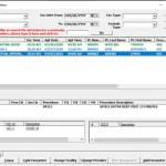American Medical EMR software patient encounters with filters, procedures, and diagnosis codes.