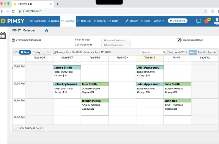 PIMSY-EHR-Software-Patient-Scheduling