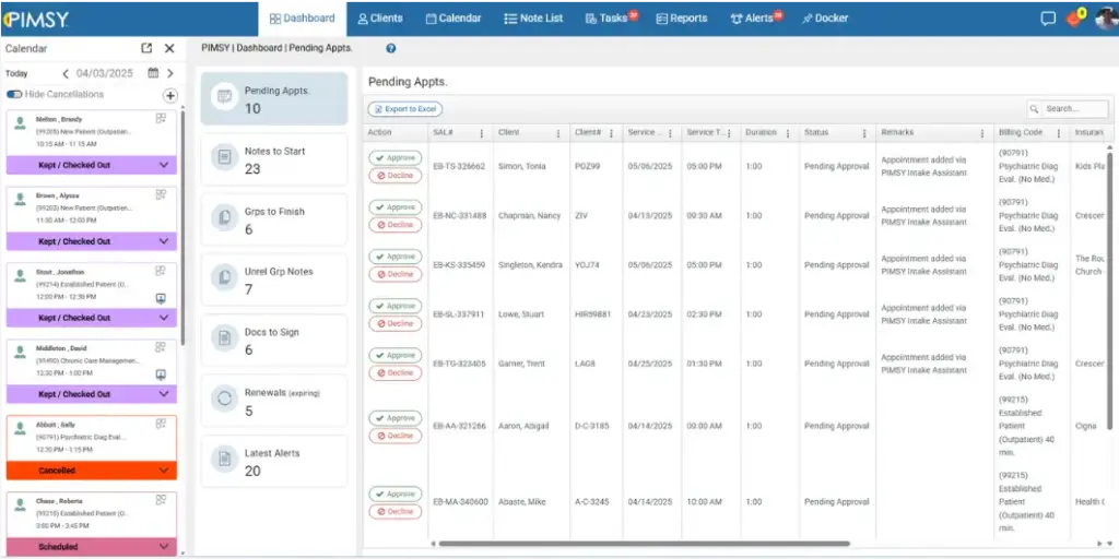 PIMSY-EMR-Software-Demo-Screenshot