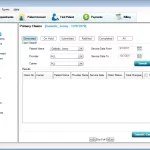 PayDC Chiropractic EMR software billing software showing primary claim dashboard with patient and provider filters.