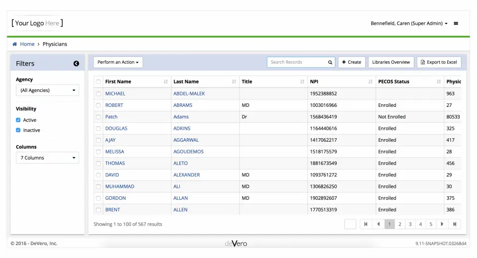 DeVero-cloud-based-EMR-and-practice-management-software-rehabilitation-demo