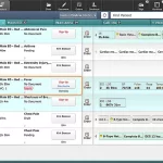MEDITECH EHR Software showing patient tracking list dashboard.