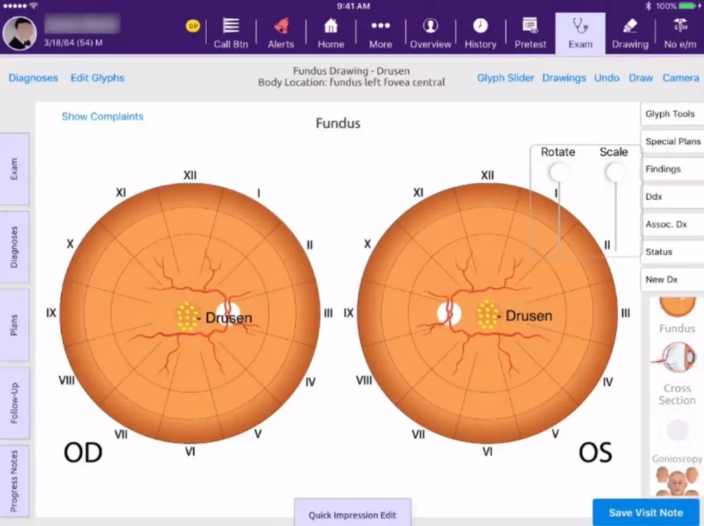 EMA Telehealth Enabled EHR Practice Management Software Diagnosis