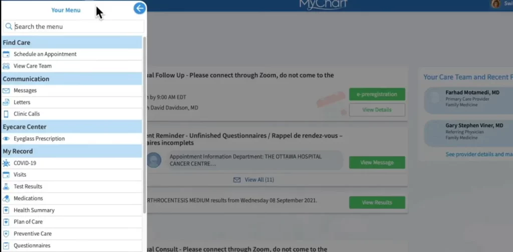 MyChart Patient Portal Software by Epic - online appointment scheduling software
