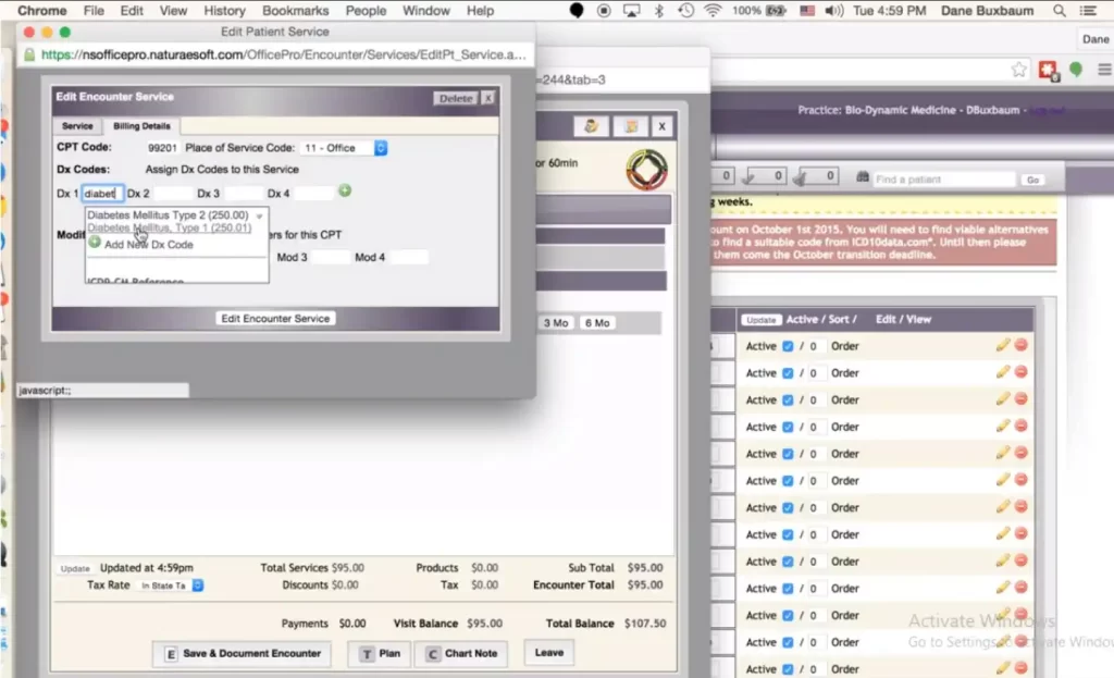 OfficePro Practice Management EMR Software Encounter Services