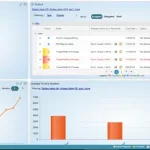 Netsmart myUnity software showing to-do tasks and performance charts dashboard.