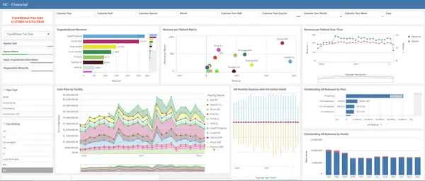 Netsmart myUnity Home Health & Hospice Software analytics dashboard