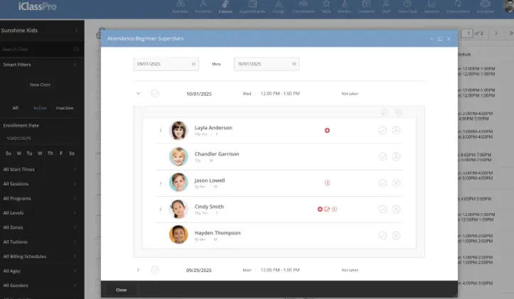 iClassPro Class Management Software EHR and Practice Management Software