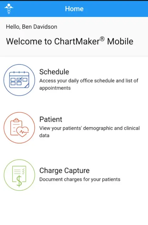 ChartMaker Patient Scheduling EMR Software Dashboard