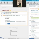 ElationHealth EMR software dashboard telehealth dashboard patient visit note, clinical alerts, and chart fields.