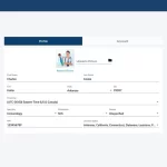 NextGen virtual visit EMR software profile setup screenshot.