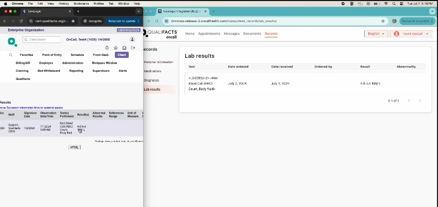 OnCall-EHR-Software-lab-results