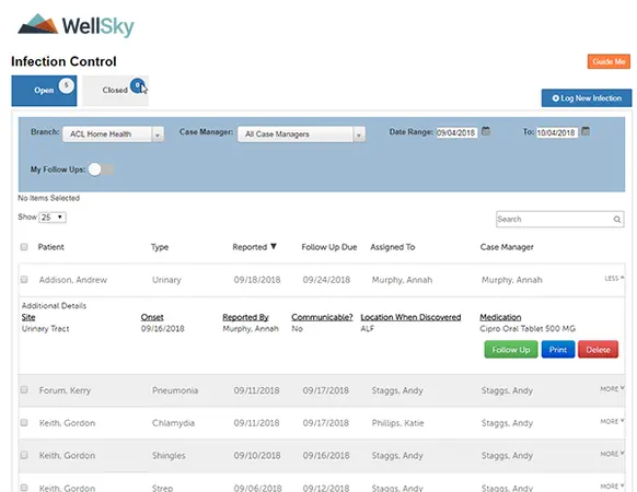 WellSky Home Health EMR Software & infection control EHR Software