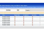 WEBeDoctor EMR software patient appointment and pre-visit checklist status dashboard screenshot.
