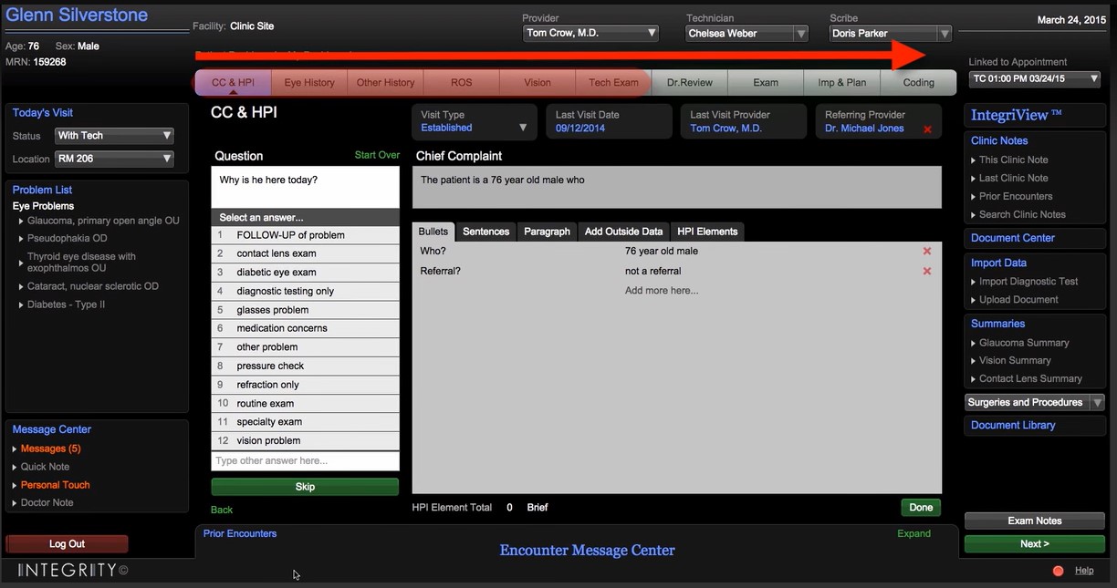 Integrity EMR for Eyes EHR and Practice Management Software