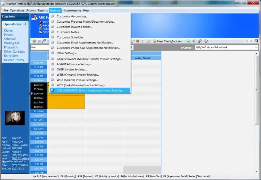 Practice-Perfect-EMR-Practice-Management-Software-Settings-Demo.