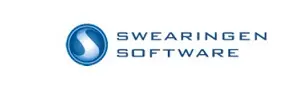 Swearingen Software logo: blue circular emblem beside the blue wordmark read 'Swearingen Software'
