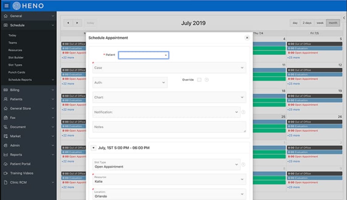 HENO Physical Therapy & Billing EMR Software EHR and Practice Management Software