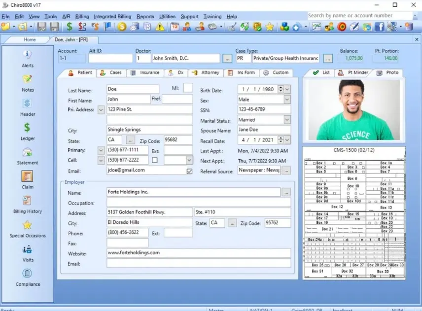 Chiro8000 Chiropractic Software & practice management software
