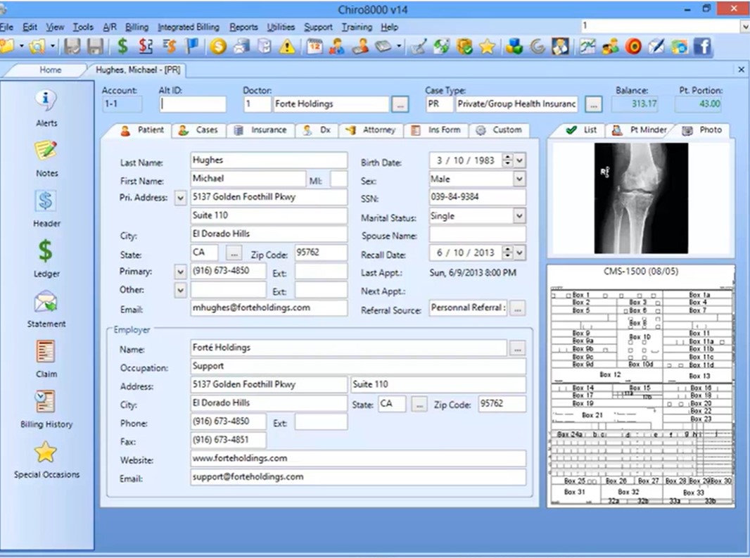 Chiro8000 Chiropractic Software EHR and Practice Management Software