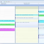 AccuMed EHR Software showing scheduling dashboard, provider timelines.